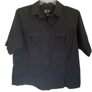 *5for$20* REI Woman Hiking Button Down Black Shirt size XL